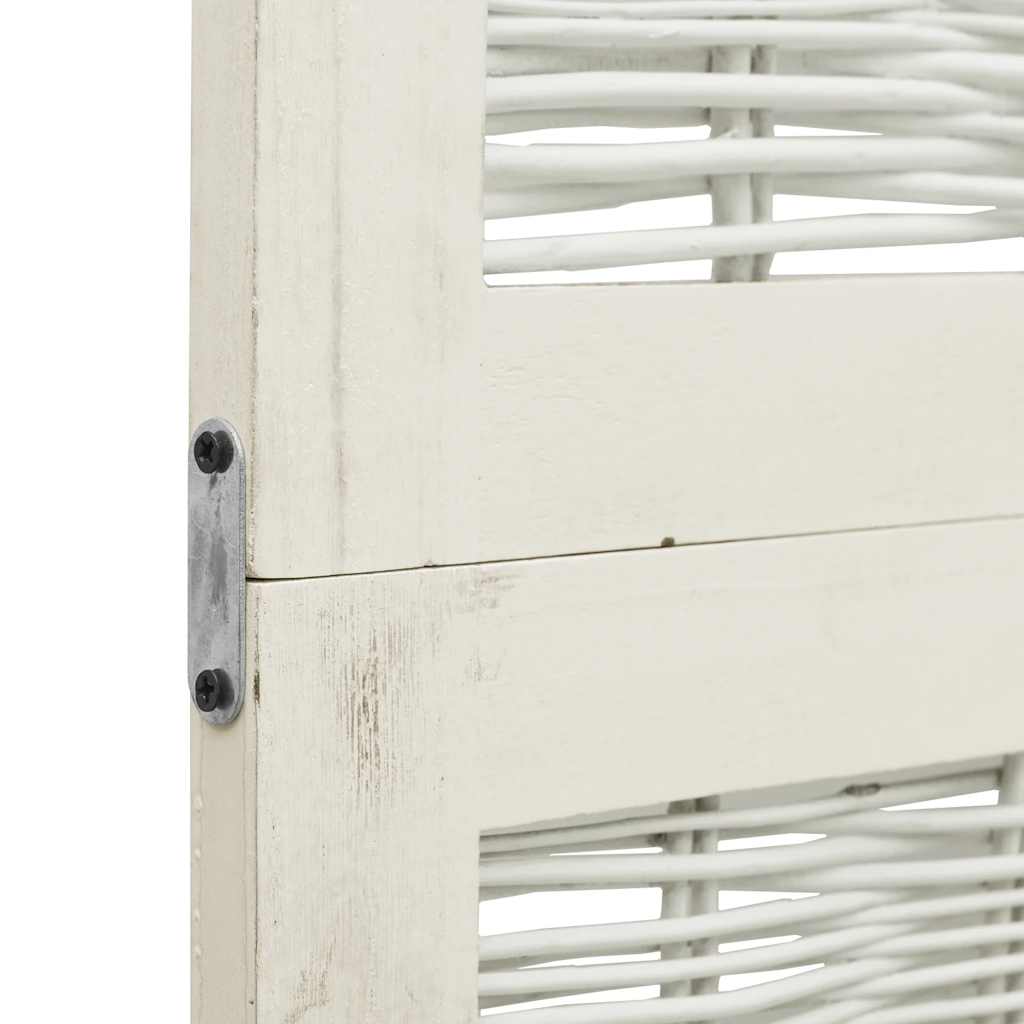 Divisorio Ambienti 6Pannelli Bianco Legno Massello di Paulownia - homemem39