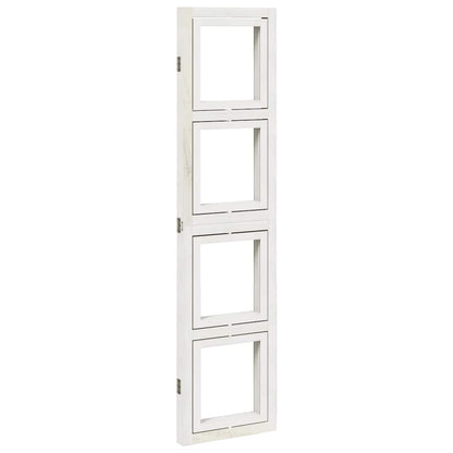 Divisorio Ambienti 3Pannelli Bianco Legno Massello di Paulownia