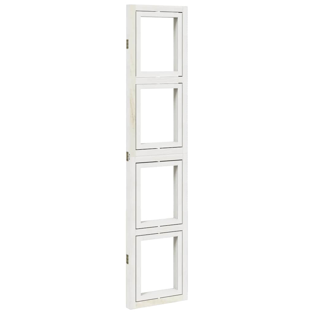 Divisorio Ambienti 3Pannelli Bianco Legno Massello di Paulownia - homemem39