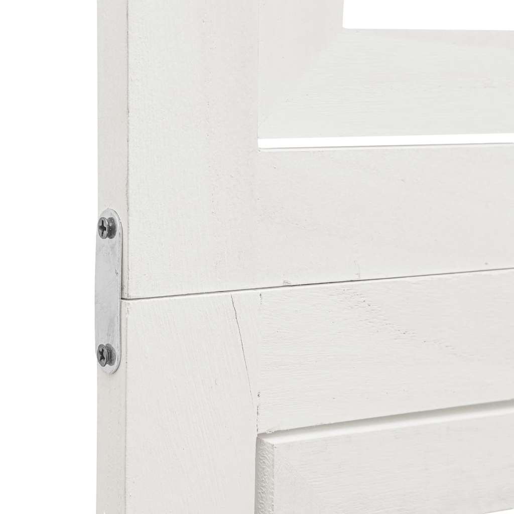 Divisorio Ambienti 3Pannelli Bianco Legno Massello di Paulownia - homemem39