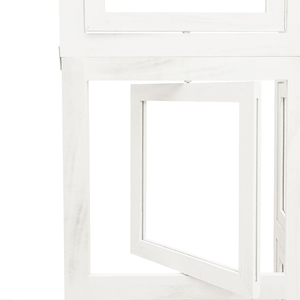 Divisorio Ambienti 3Pannelli Bianco Legno Massello di Paulownia