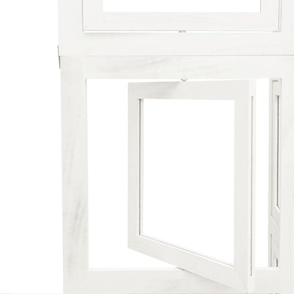 Divisorio Ambienti 3Pannelli Bianco Legno Massello di Paulownia
