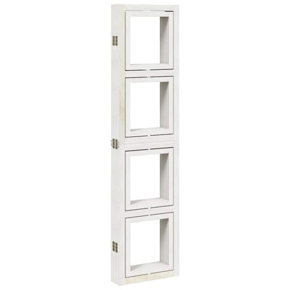 Divisorio Ambienti 6Pannelli Bianco Legno Massello di Paulownia