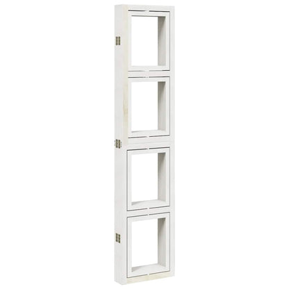 Divisorio Ambienti 6Pannelli Bianco Legno Massello di Paulownia - homemem39