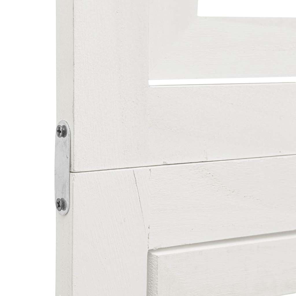 Divisorio Ambienti 6Pannelli Bianco Legno Massello di Paulownia - homemem39