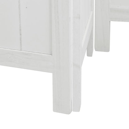 Divisorio Ambienti 3Pannelli Bianco Legno Massello di Paulownia | homemem39