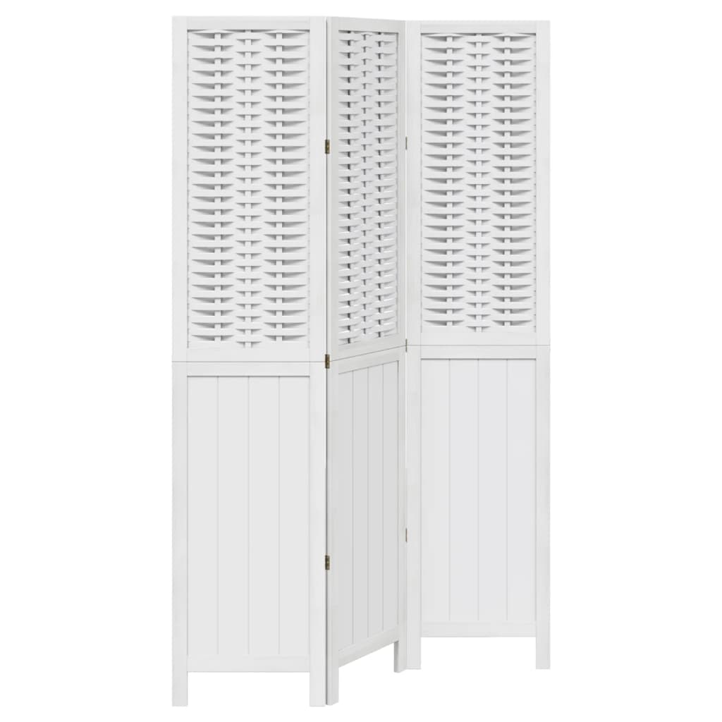 Divisorio Ambienti 3Pannelli Bianco Legno Massello di Paulownia | homemem39
