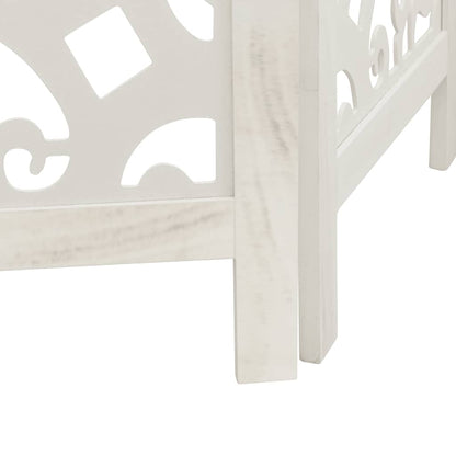 Divisorio Ambienti 6Pannelli Bianco Legno Massello di Paulownia - homemem39