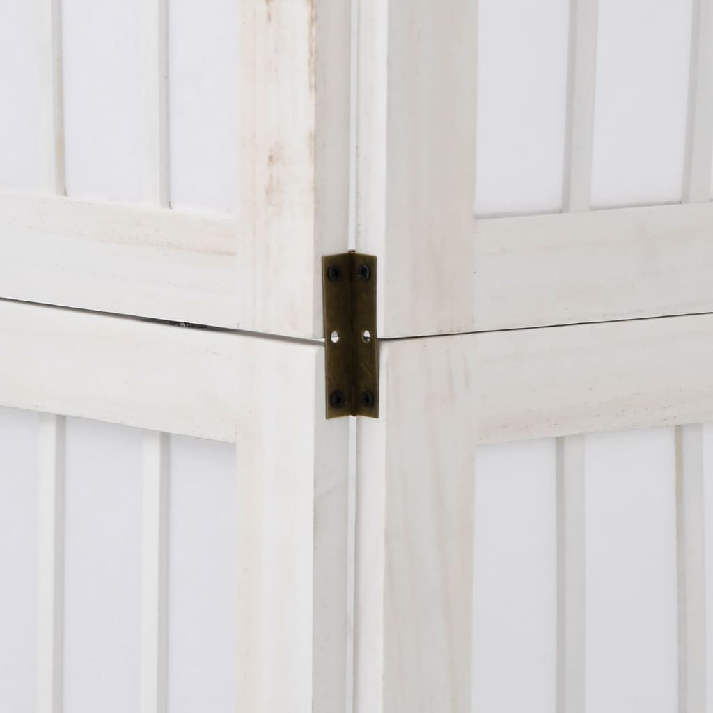 Divisorio Ambienti 3Pannelli Bianco Legno Massello di Paulownia - homemem39