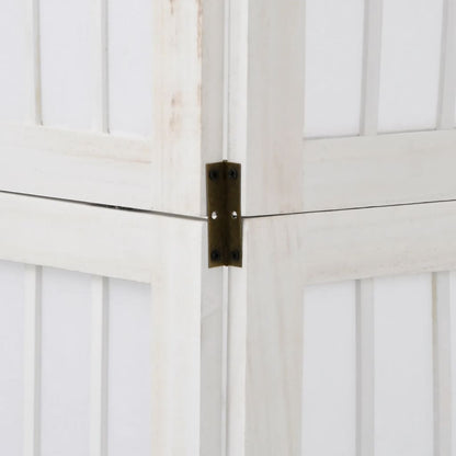 Divisorio Ambienti 3Pannelli Bianco Legno Massello di Paulownia - homemem39