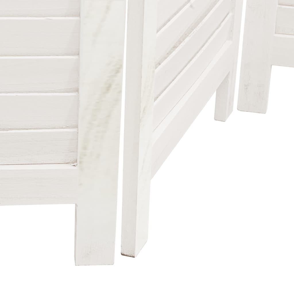 Divisorio Ambienti 6Pannelli Bianco Legno Massello di Paulownia | homemem39