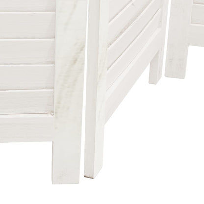 Divisorio Ambienti 6Pannelli Bianco Legno Massello di Paulownia | homemem39