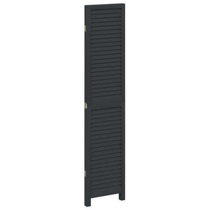 Divisorio Ambienti 3 Pannelli Nero Legno Massello di Paulownia | homemem39