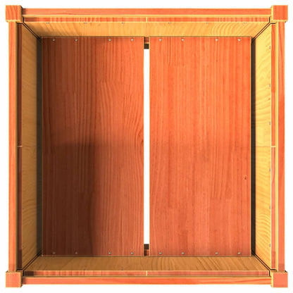 Fioriera Giardino Marrone Cera 70x70x70 cm Legno Massello Pino - homemem39