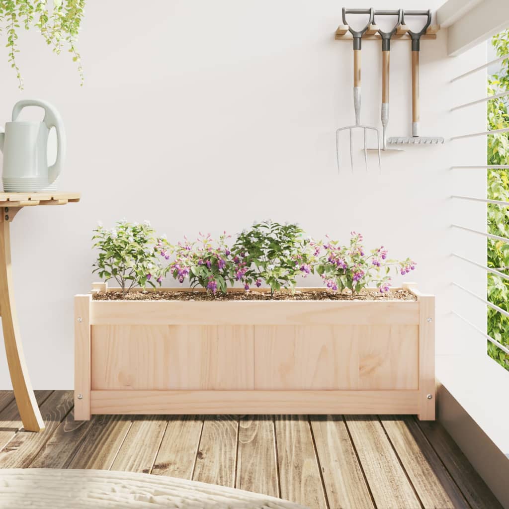 Fioriera da Giardino 90x31x31 cm in Legno Massello di Pino | homemem39