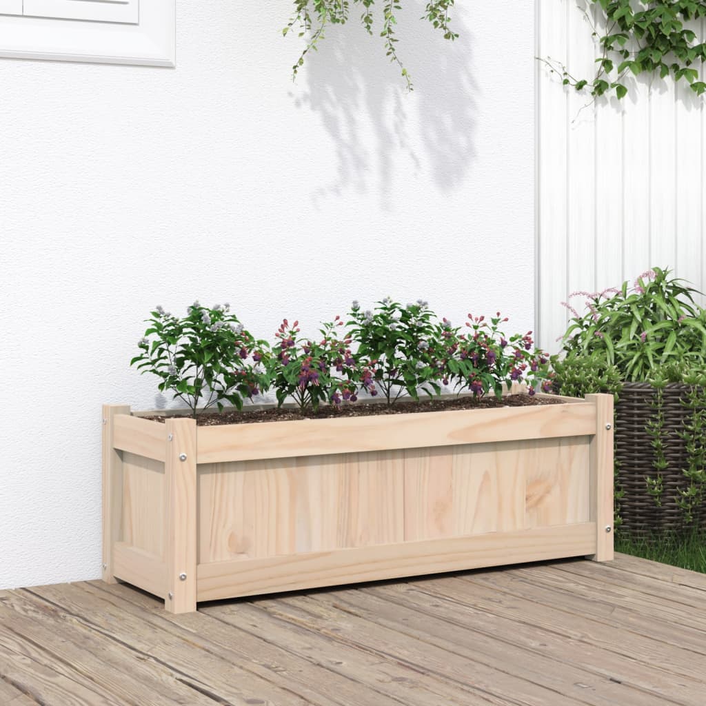 Fioriera da Giardino 90x31x31 cm in Legno Massello di Pino | homemem39