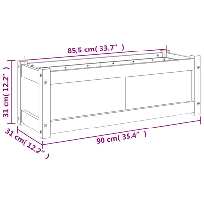 Fioriera da Giardino 90x31x31 cm in Legno di Pino Impregnato | homemem39
