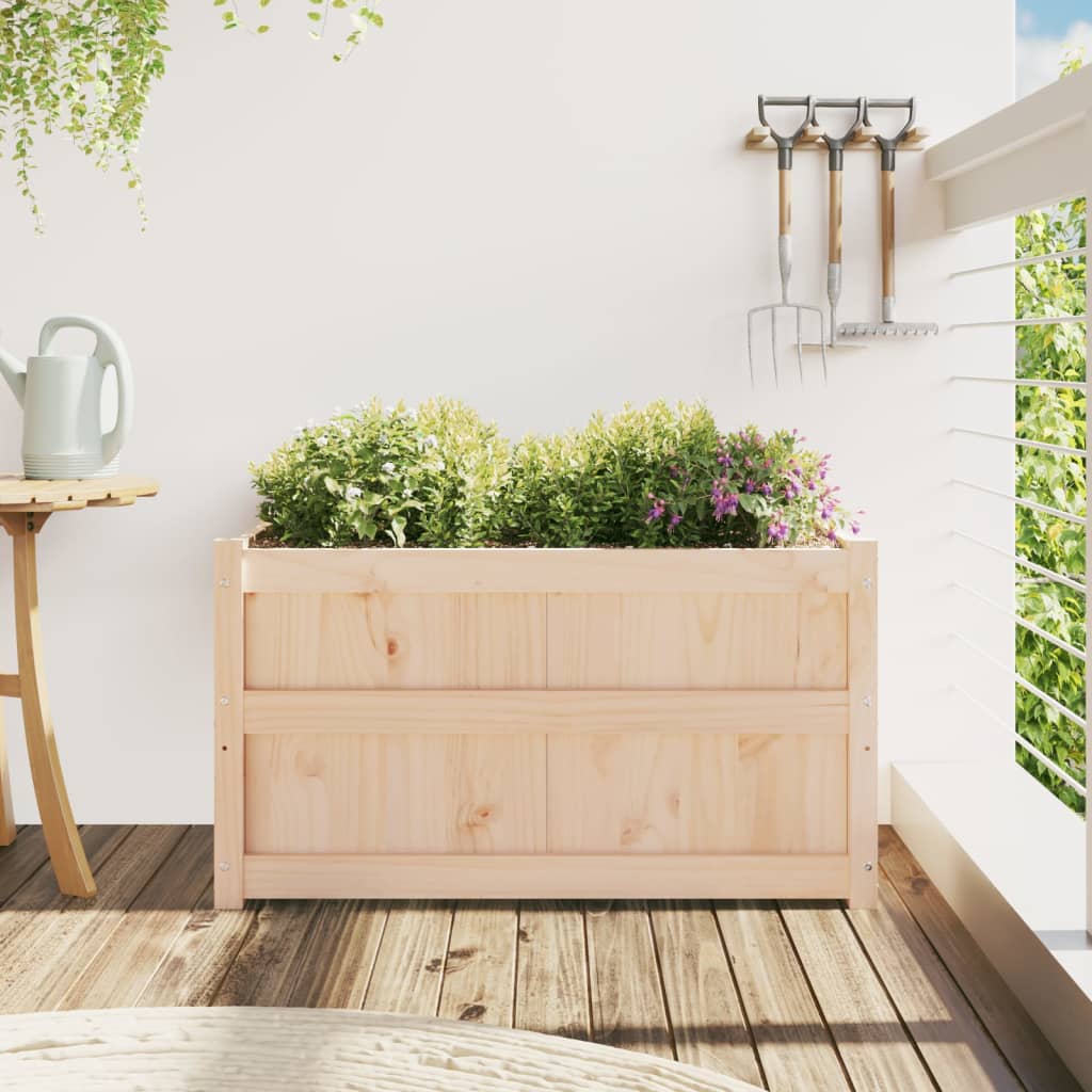 Fioriera da Giardino 90x50x50 cm in Legno Massello di Pino | homemem39