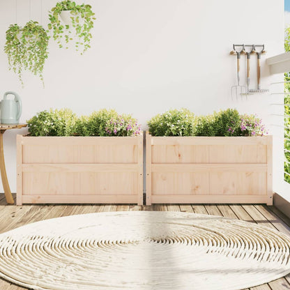 Fioriere da Giardino 2 pz in Legno Massello di Pino | homemem39
