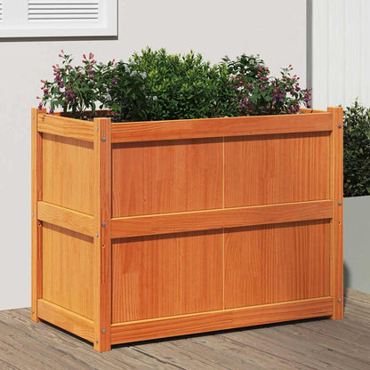 Fioriera Giardino Marrone Cera 90x50x70 cm Legno Massello Pino | homemem39