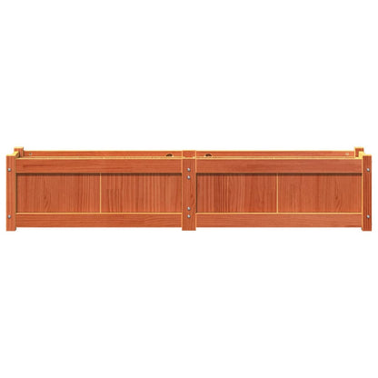 Fioriera Giardino Marrone Cera 150x31x31 cm Legno Massello Pino | homemem39