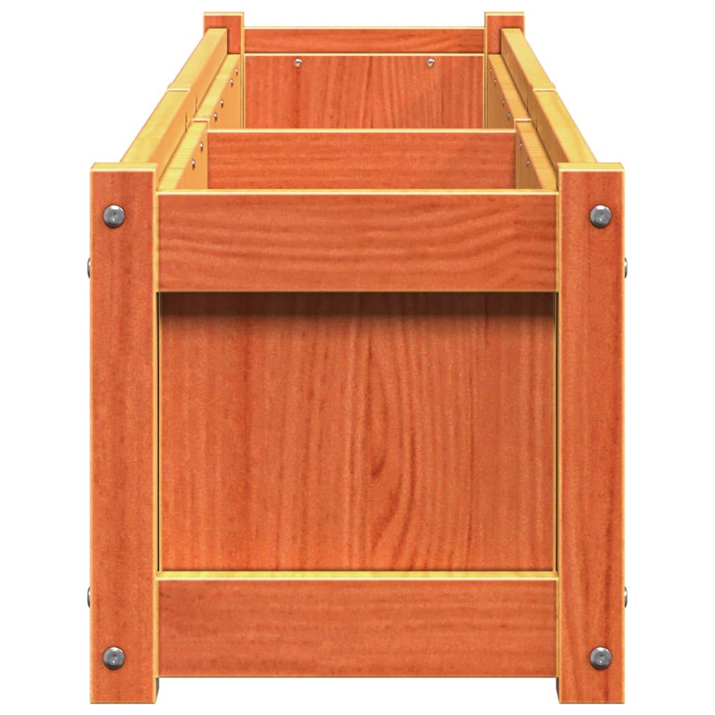 Fioriera Giardino Marrone Cera 150x31x31 cm Legno Massello Pino | homemem39
