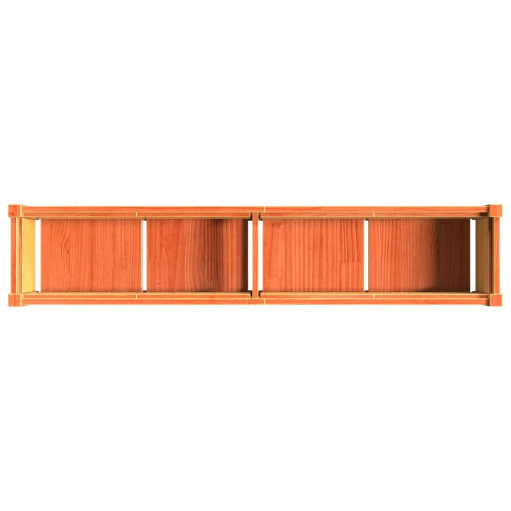 Fioriera Giardino Marrone Cera 150x31x31 cm Legno Massello Pino | homemem39