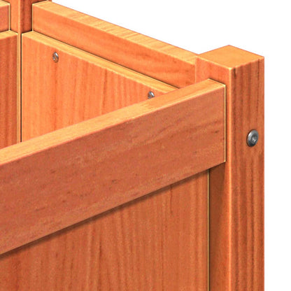 Fioriera Giardino Marrone Cera 150x31x31 cm Legno Massello Pino | homemem39