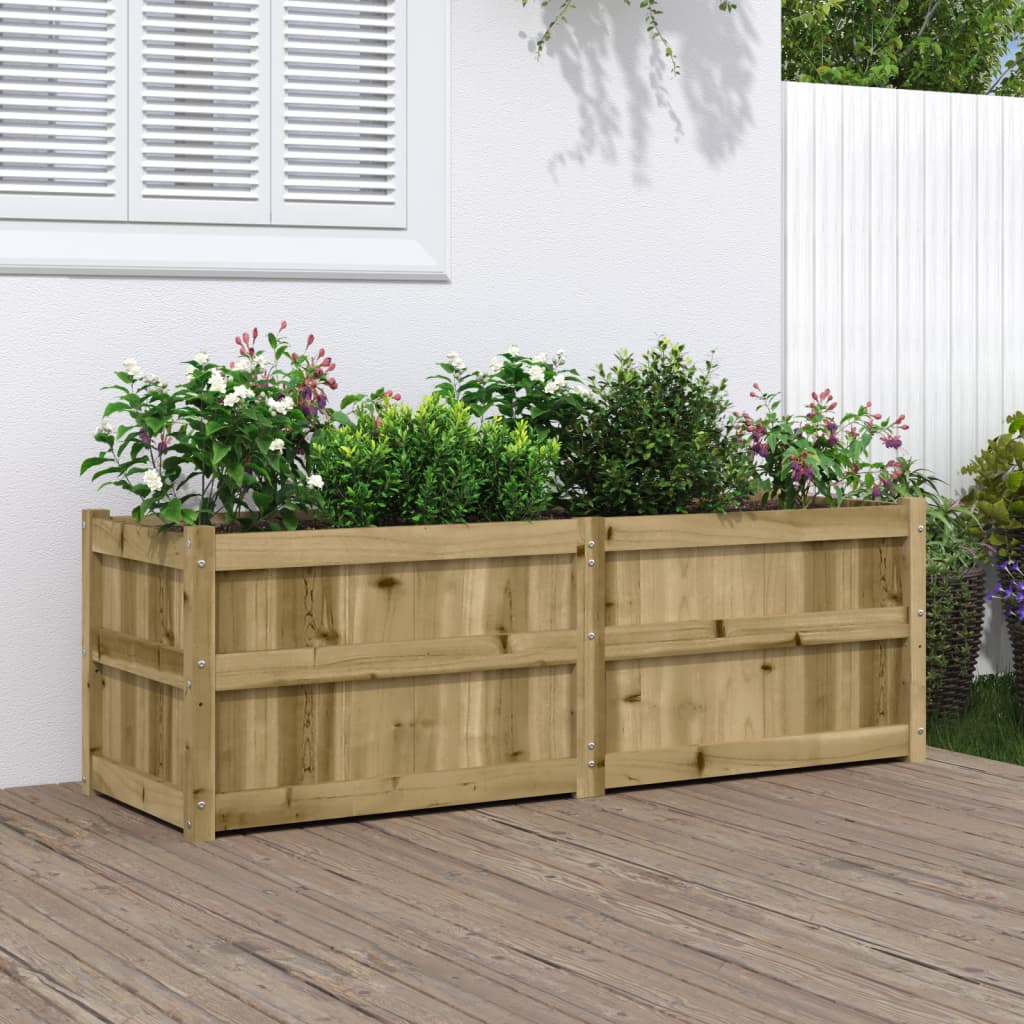 Fioriera da Giardino 150x50x50 cm in Legno di Pino Impregnato | homemem39