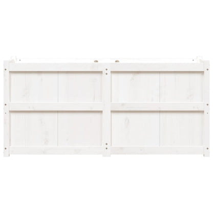 Fioriera da Giardino Bianca 150x50x70 cm Legno Massello di Pino - homemem39
