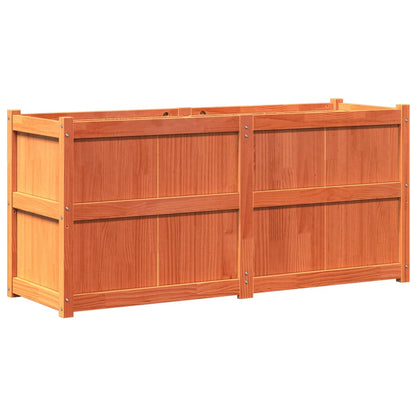 Fioriera Giardino Marrone Cera 150x50x70 cm Legno Massello Pino | homemem39