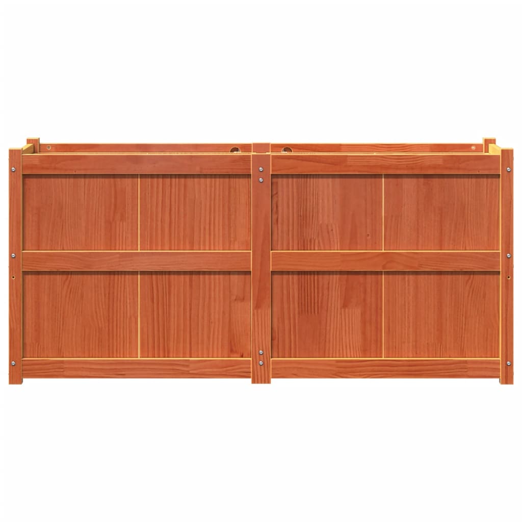 Fioriera Giardino Marrone Cera 150x50x70 cm Legno Massello Pino | homemem39
