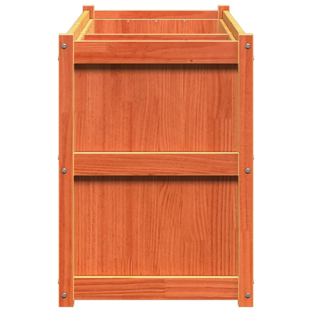 Fioriera Giardino Marrone Cera 150x50x70 cm Legno Massello Pino | homemem39