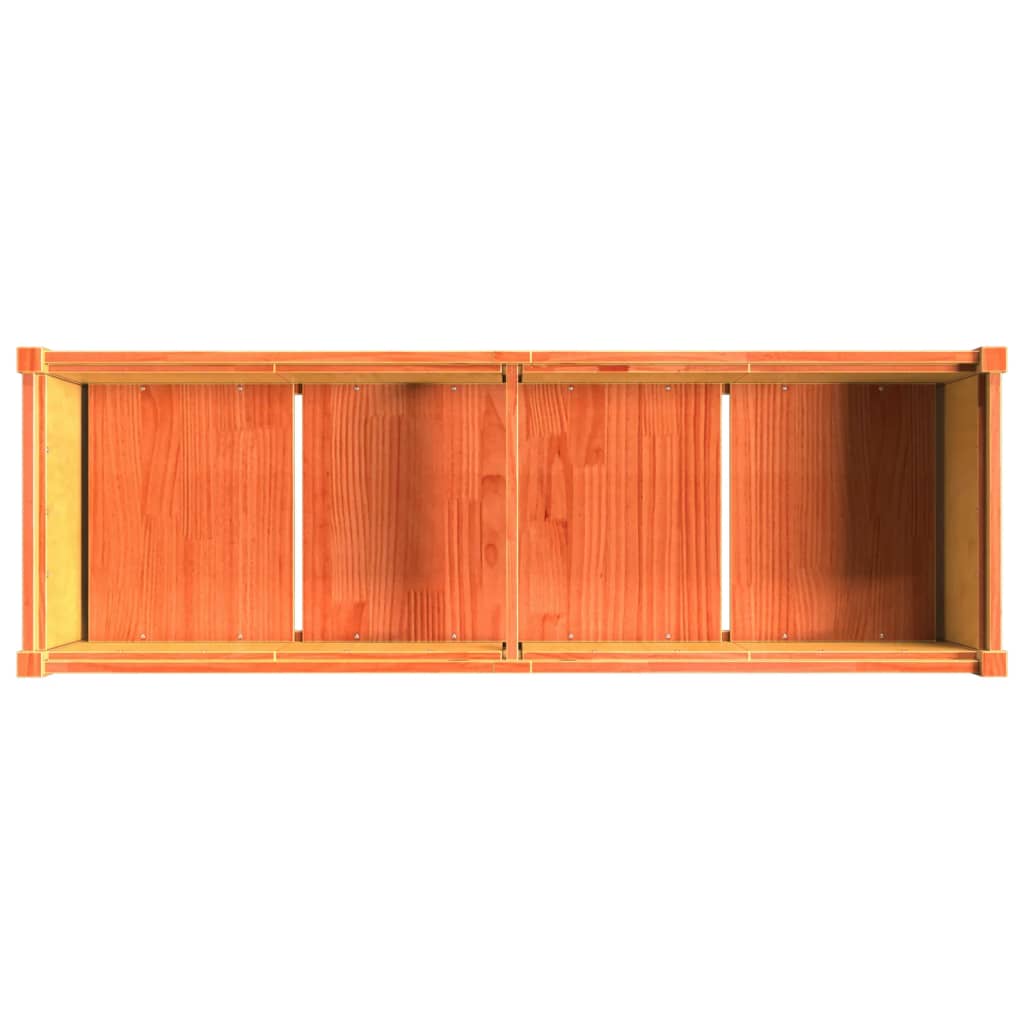 Fioriera Giardino Marrone Cera 150x50x70 cm Legno Massello Pino | homemem39