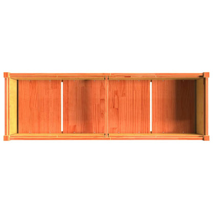 Fioriera Giardino Marrone Cera 150x50x70 cm Legno Massello Pino | homemem39