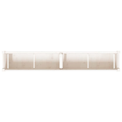 Fioriera da Giardino Bianca 180x31x31 cm Legno Massello di Pino | homemem39