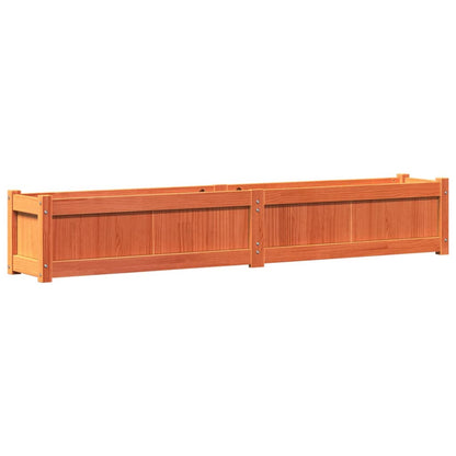 Fioriere da Giardino 2pz Marrone Cera Legno Massello di Pino | homemem39