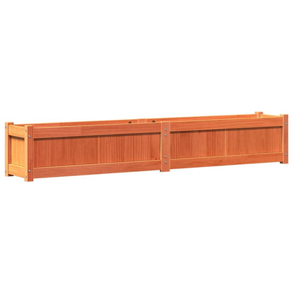 Fioriere da Giardino 2pz Marrone Cera Legno Massello di Pino | homemem39