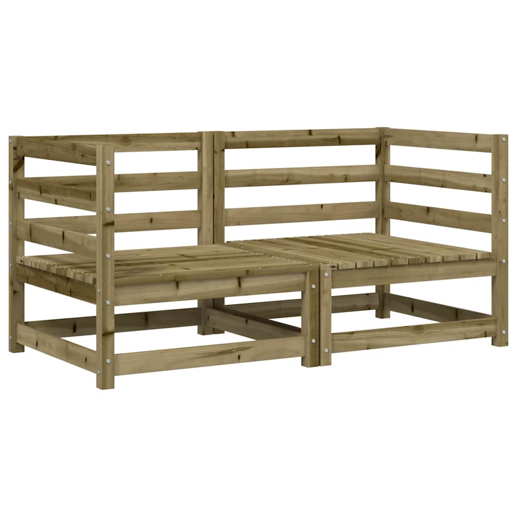 Divani Angolare Giardino 2pz 70x70x67 cm Legno Pino Impregnato - homemem39