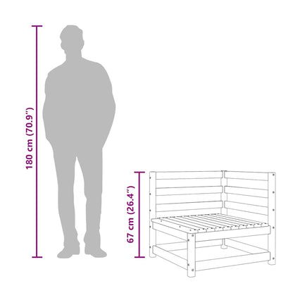 Divani Angolare Giardino 2pz 70x70x67 cm Legno Pino Impregnato - homemem39