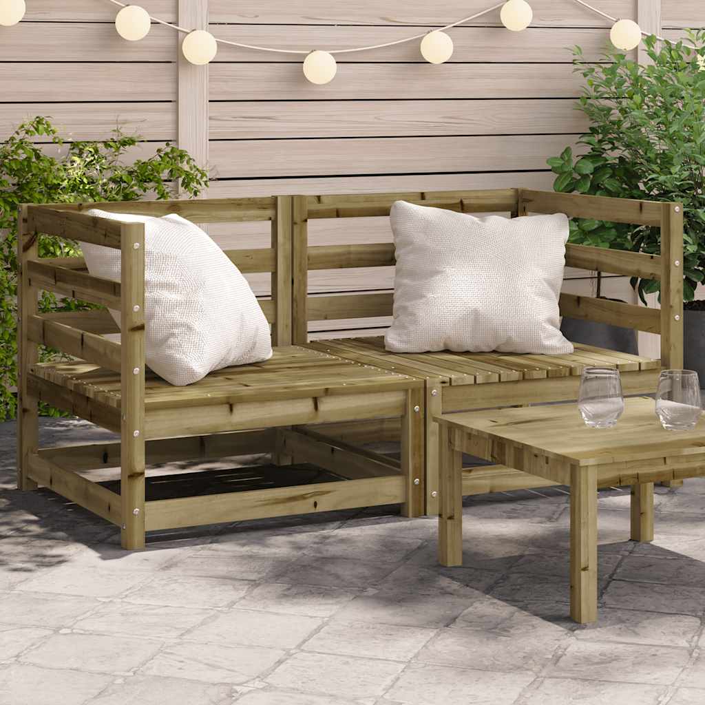 Divani Angolare Giardino 2pz 70x70x67 cm Legno Pino Impregnato - homemem39