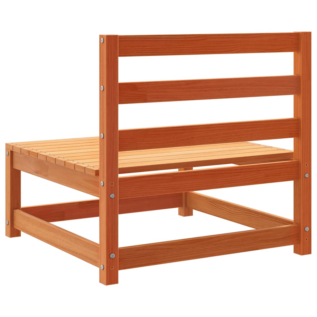 Divani Senza Braccioli Giardino 2pz Marrone Cera 70x70x67 Pino - homemem39