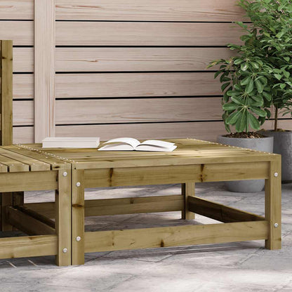 Poggiapiedi da Giardino 70x70x30 cm in Legno Impregnato di Pino | homemem39