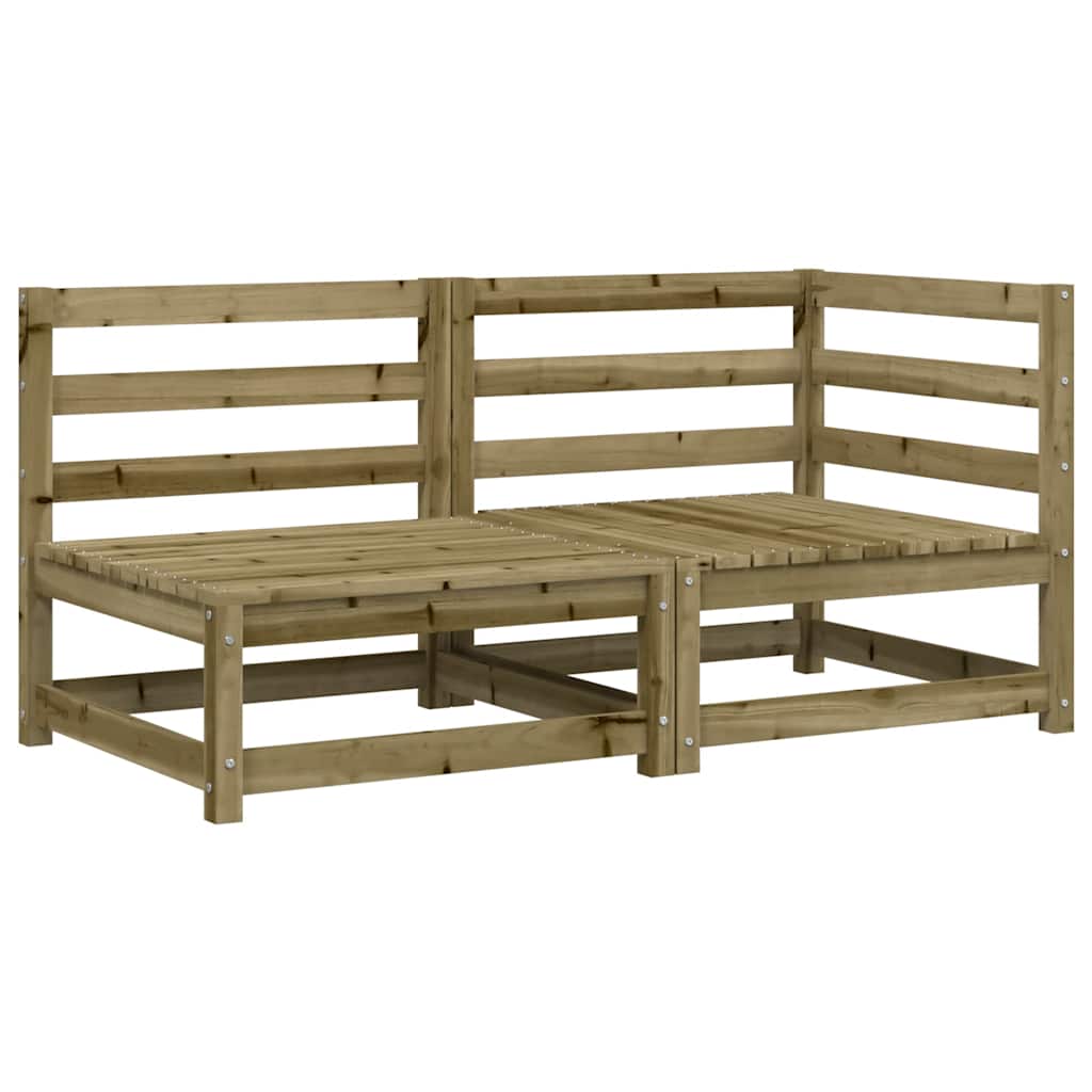 Divano da Giardino a 2 Sedute in Legno Impregnato di Pino - homemem39