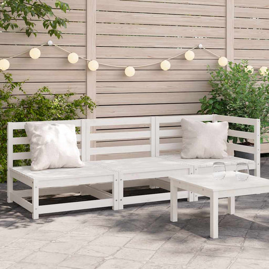 Divano da Giardino a 3 Posti in Legno Massello di Pino Bianco | homemem39