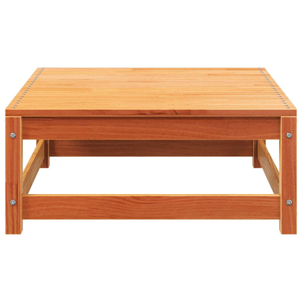 Divano Senza Braccioli Giardino Poggiapiedi Marrone Cera Pino - homemem39