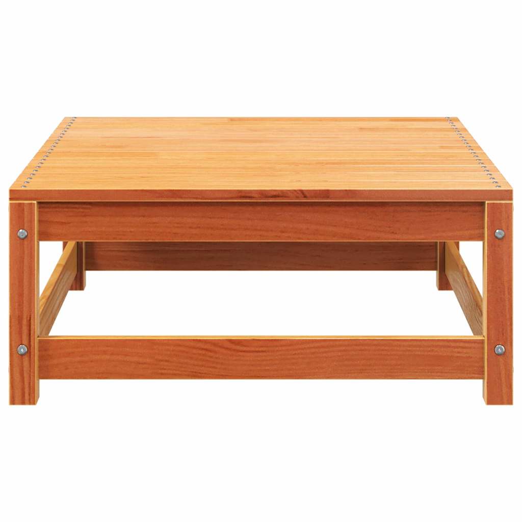 Divano Senza Braccioli Giardino Poggiapiedi Marrone Cera Pino - homemem39