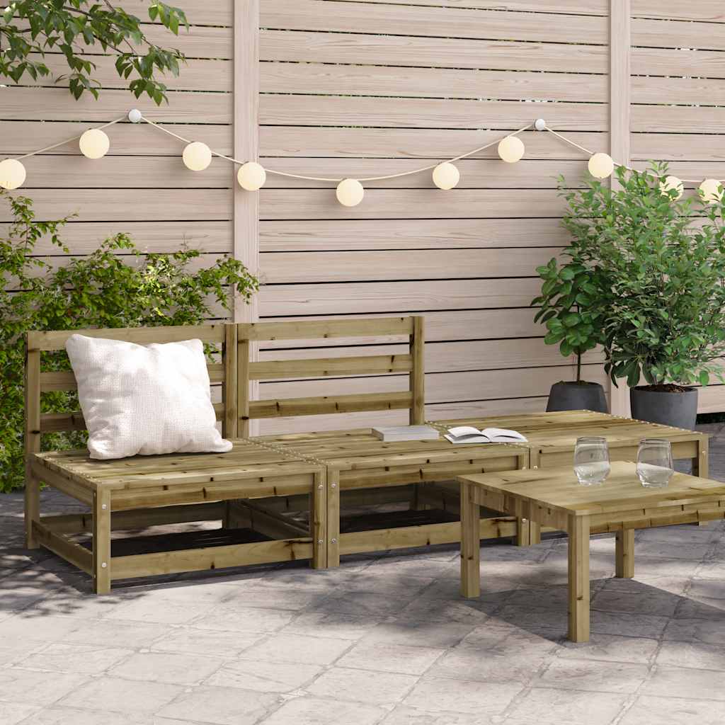 Divano Giardino Senza Braccioli con Poggiapiedi Pino Impregnato | homemem39