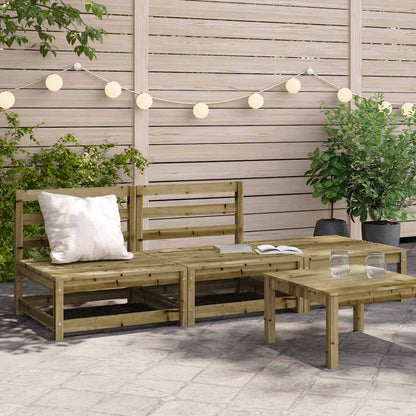 Divano Giardino Senza Braccioli con Poggiapiedi Pino Impregnato | homemem39