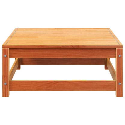 Divano Giardino con Poggiapiedi 2 Posti Marrone Cera Legno Pino - homemem39